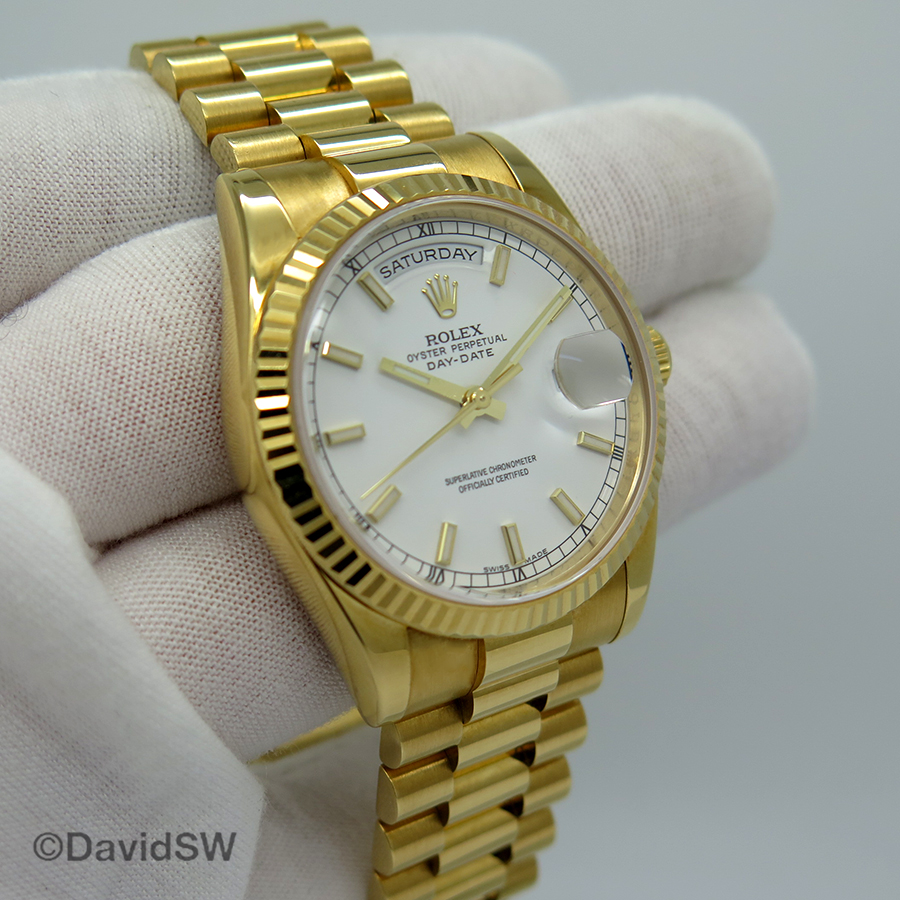 Rolex 118238 Day Date 18K Yellow Gold 