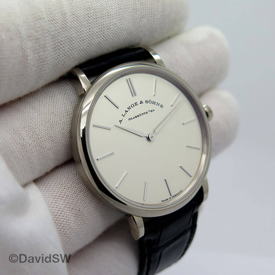 A Lange And Sohne Saxonia Thin 18k White Gold Davidsw