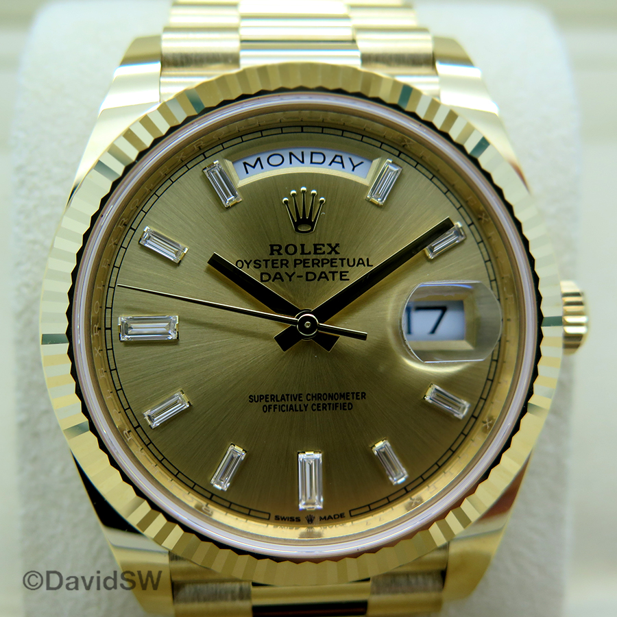 Rolex 228238 Day Date 40 18K Yellow Gold with Champagne ...