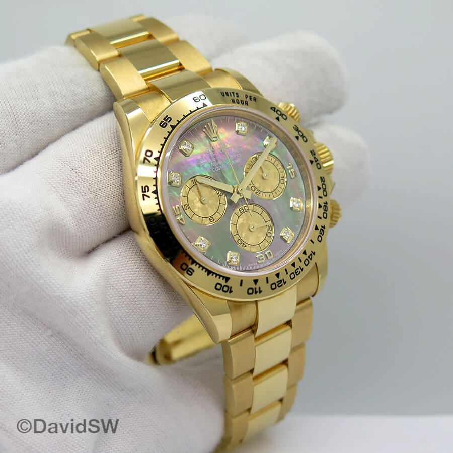 rolex daytona yellow gold mother of pearl