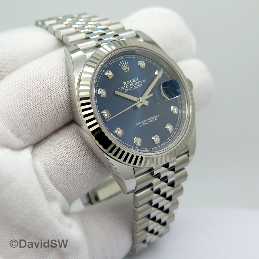 datejust 41 blue diamond