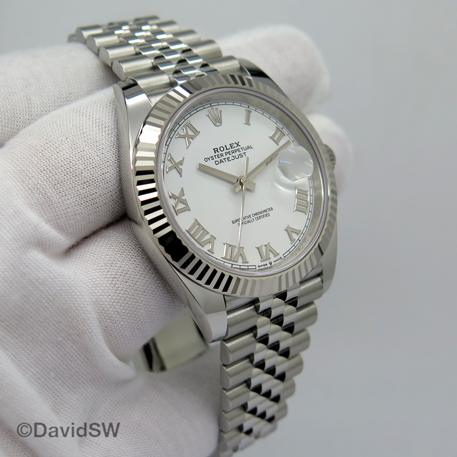 rolex datejust 41 jubilee white dial