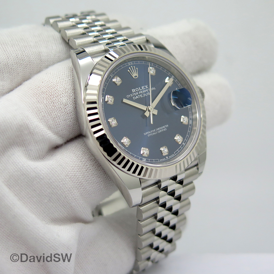 datejust 41 blue diamond dial