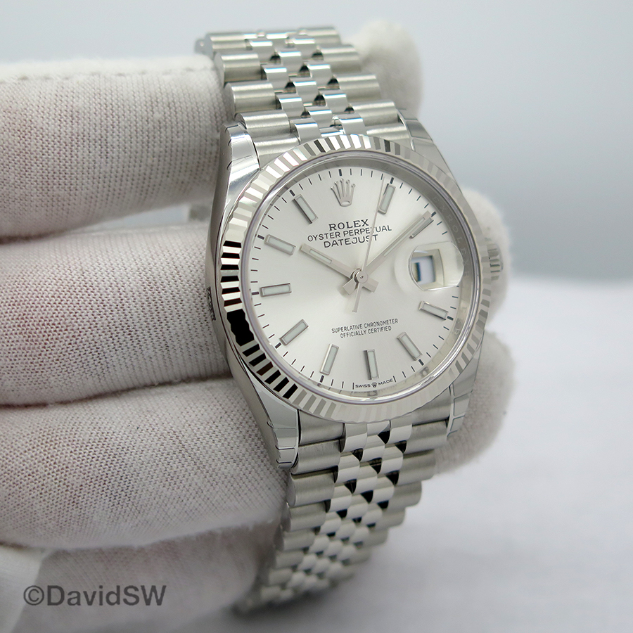 Rolex 126234 Datejust with Silver Stick 