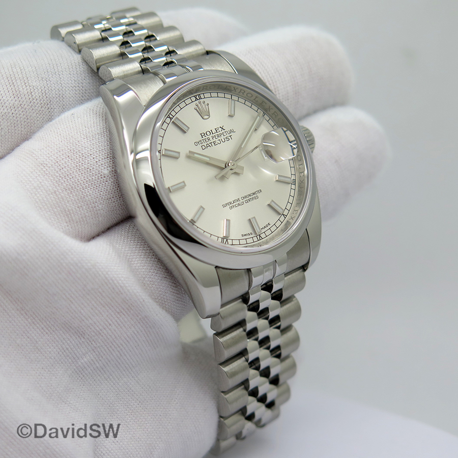 Rolex 116200 Datejust with Silver Stick 