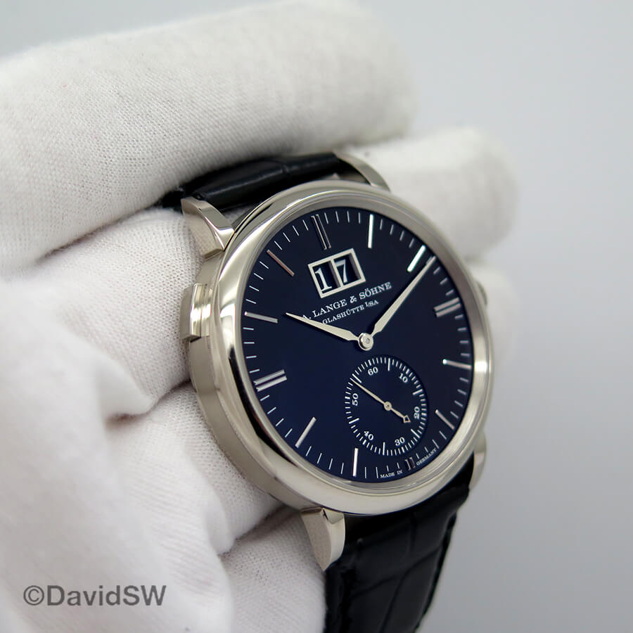 A Lange Sohne Saxonia Outsize Date 18k White Gold Davidsw