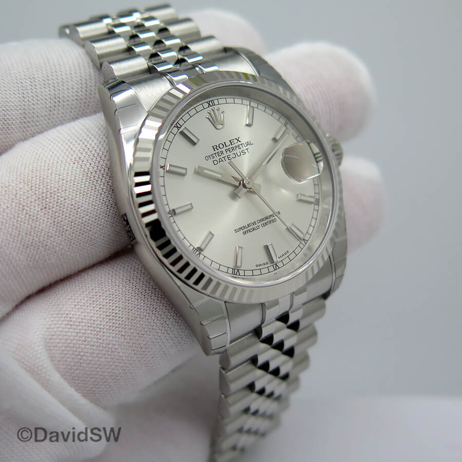 Rolex 116234 Datejust with Silver Stick 