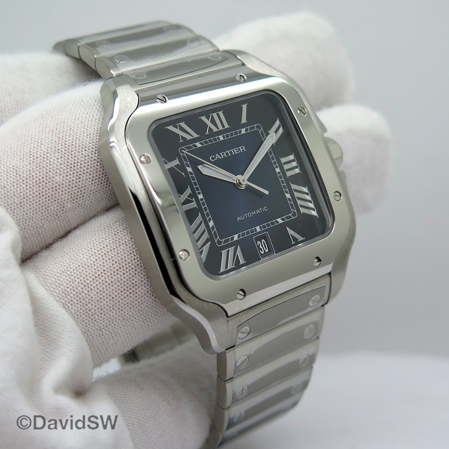 cartier santos grey dial