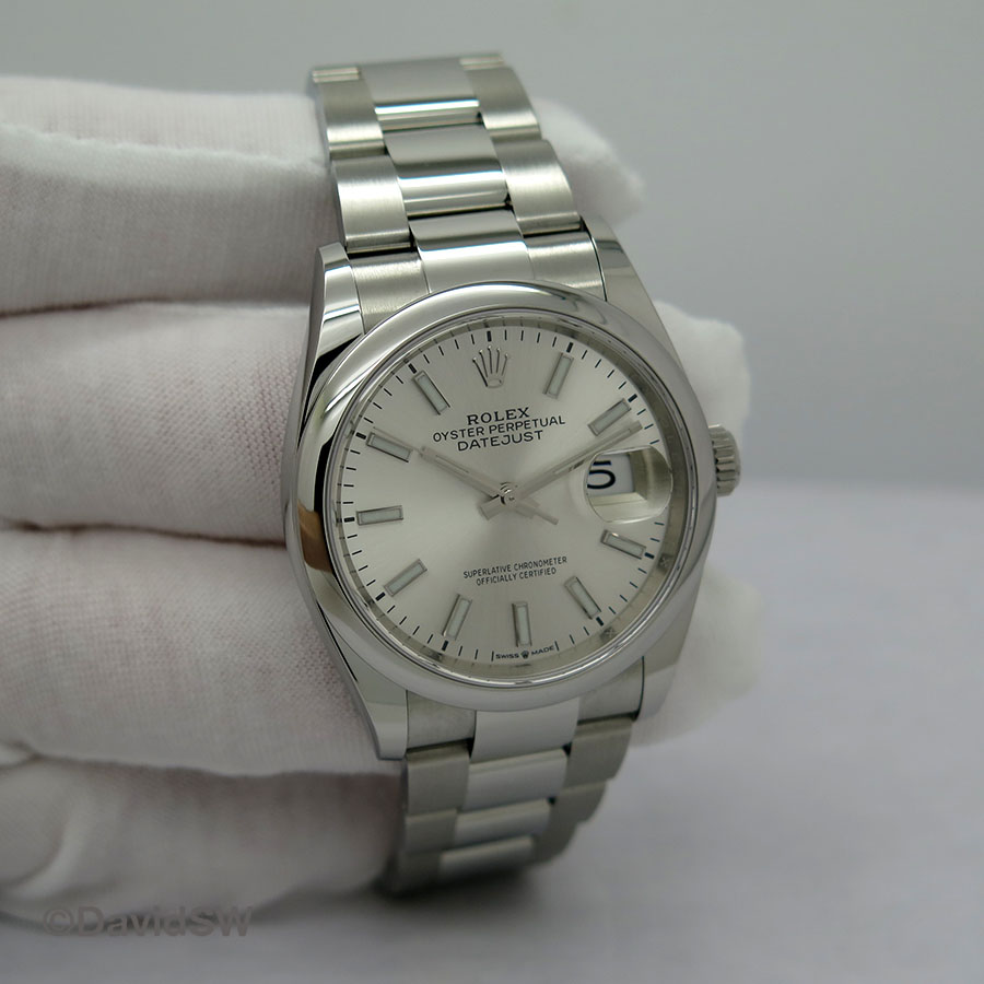 rolex 126200 silver