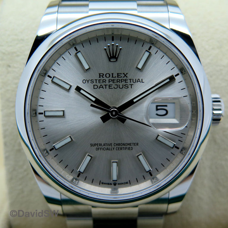 rolex 126200 silver