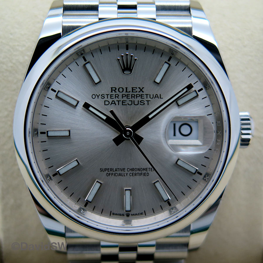 rolex 126200 silver
