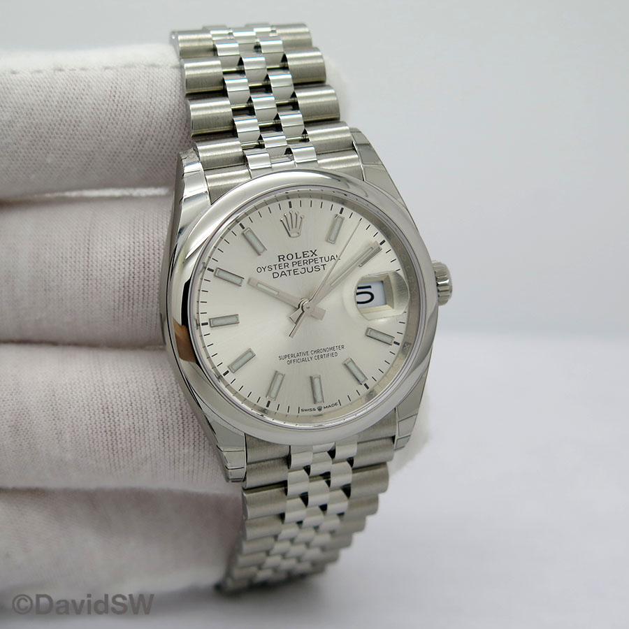 rolex 126200 silver