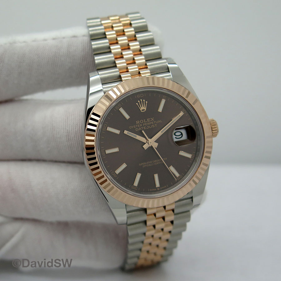 rolex datejust 41 chocolate dial