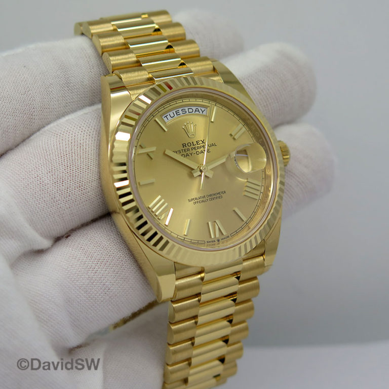 rolex day date 40 champagne dial